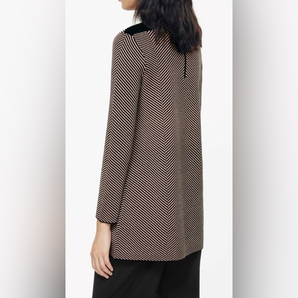 COS Wool Cowl Neck Chevron Sweater - Picture 1 of 6
